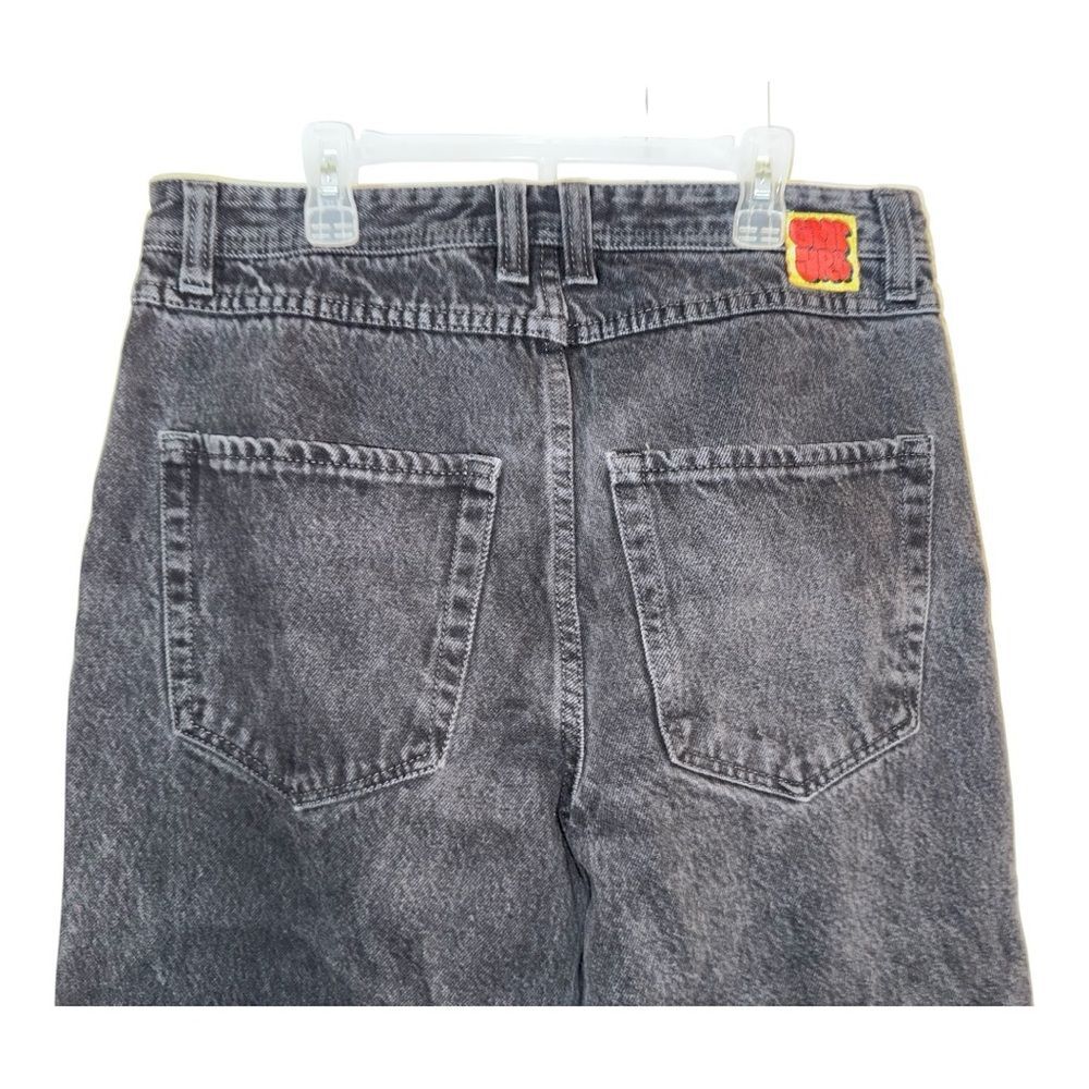 Skate Jeans Black Size 30 Distressed Fringe Raw Edge Early Grunge Style - Picture 8 of 11